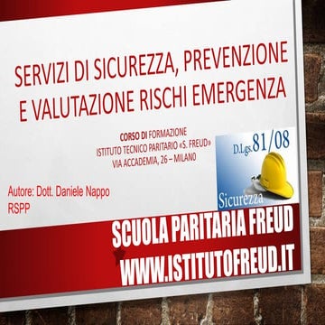 Corso sicurezza SCUOLA FREUD 