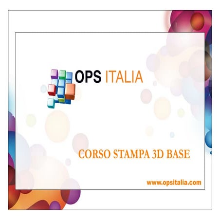Corso Stampa 3D Base - MUST