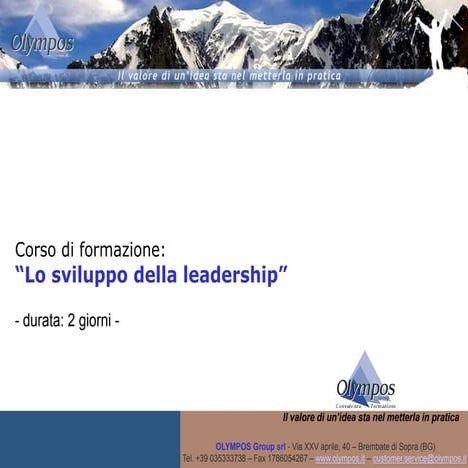 Corso sviluppo leadership