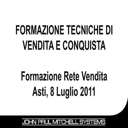Corso Tecniche Di Vendita E Conquista