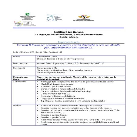 Corso web secondo livello Milano