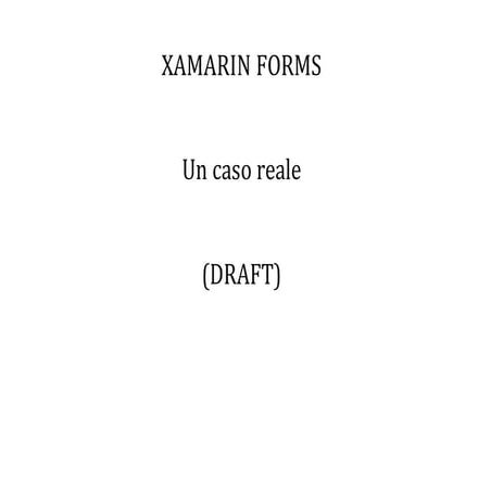 Xamarin Form - A sample app