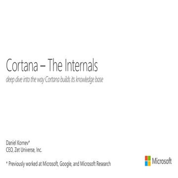 Cortana - The Internals