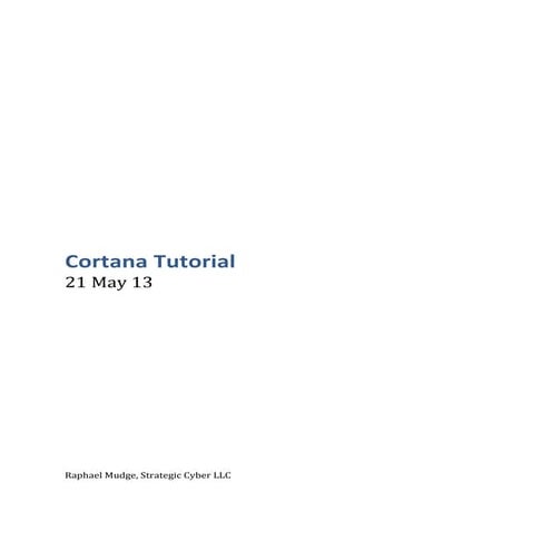 Cortana tutorial