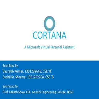 Cortana : A Microsoft Virtual Perso...