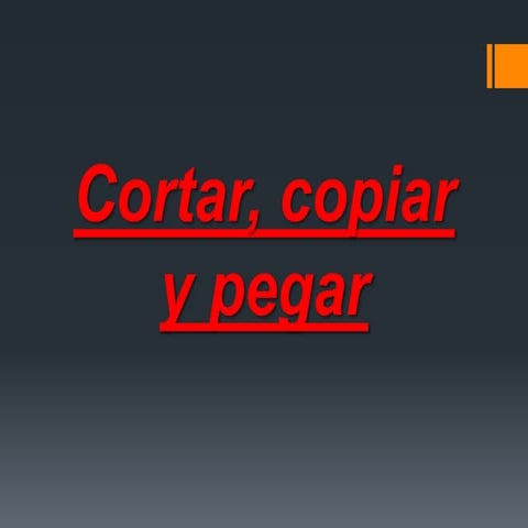 Copiar, cortar y pegar en word | PPT