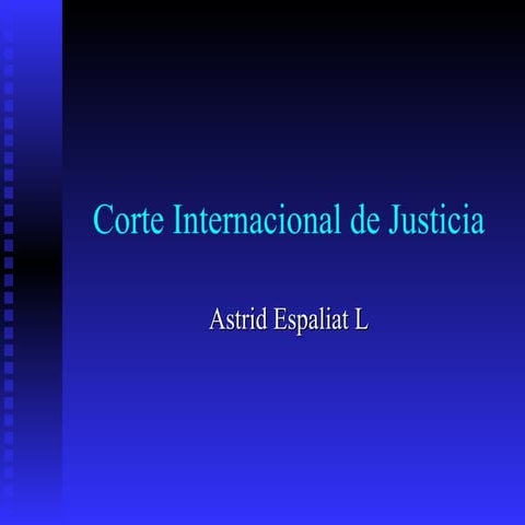 Corte Internacional De Justicia
