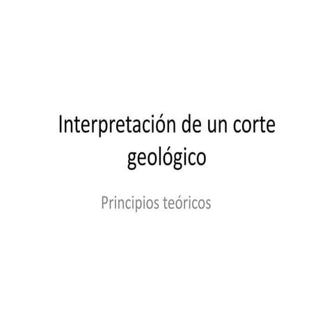 Cortes geologicos-teoria