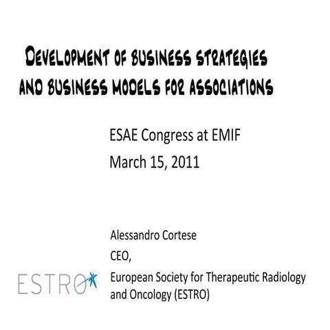 Development of business strategies and business models for associations