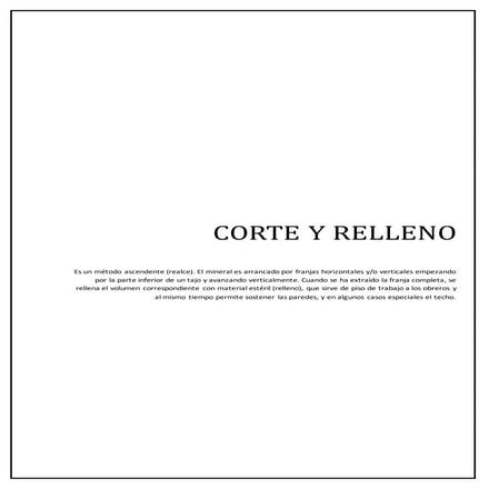 Corte y relleno ascendente