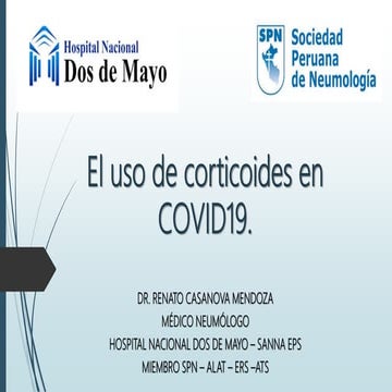 Corticoides en covid19 dr. casanova