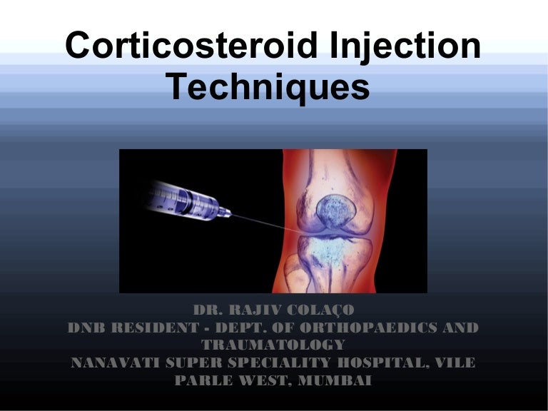 Corticosteroid injections in Orthopaedics