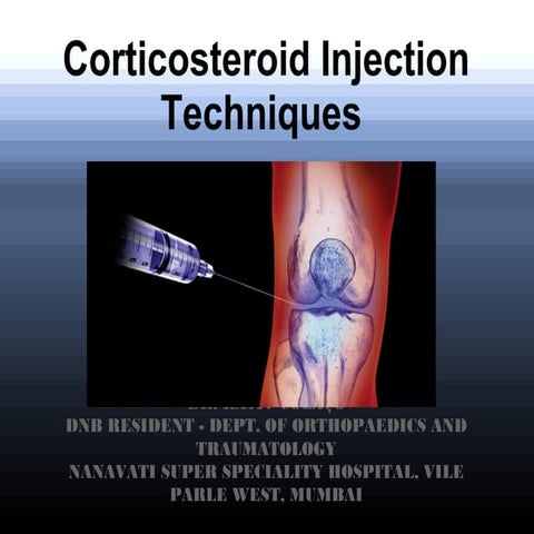 Corticosteroid injections in Orthopaedics