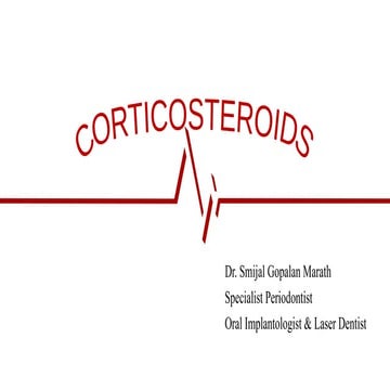 CORTICOSTEROIDS - Dr Smijal Gopalan Marath- Specialist Periodontist - Bin Aam...