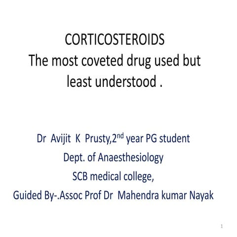 Corticosteroids the often used but least understood drug