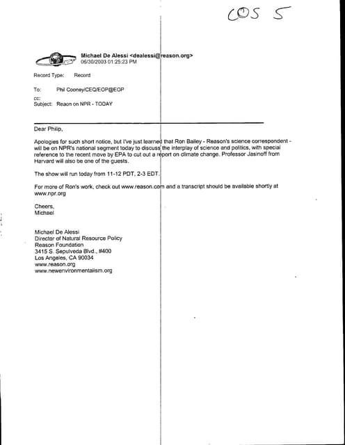 EPA DROE Email 6.30.03