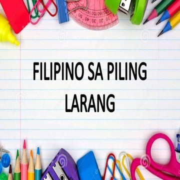 pictorial-essay - Filipino sa Piling Larang | PDF