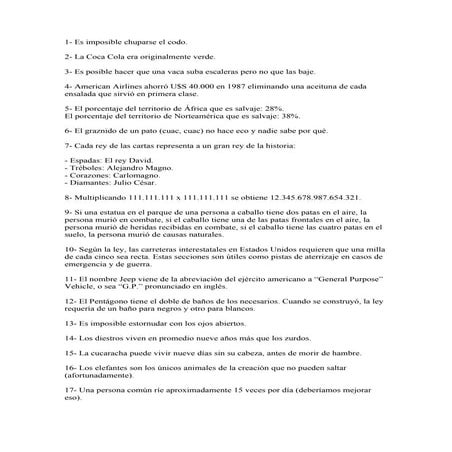 Cosas Curiosas K No SabíAs