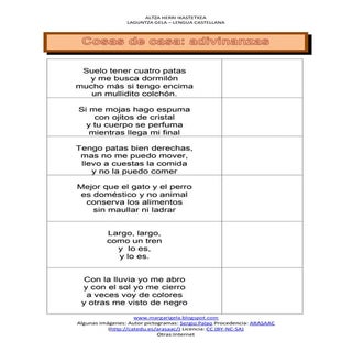 Cosas de casa adivinanzas