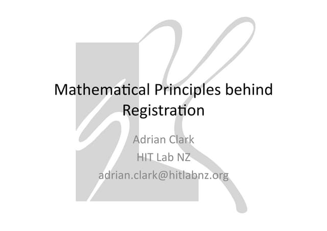 426 Lecture5: AR Registration