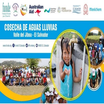 Cosecha de aguas lluvias en el Valle de Jiboa, El Salvador