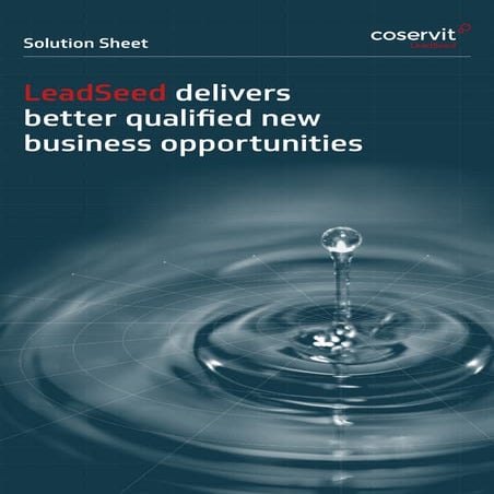 Coservit - LeadSeed solution sheet