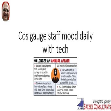 Cos gauge staff mood daily with tech