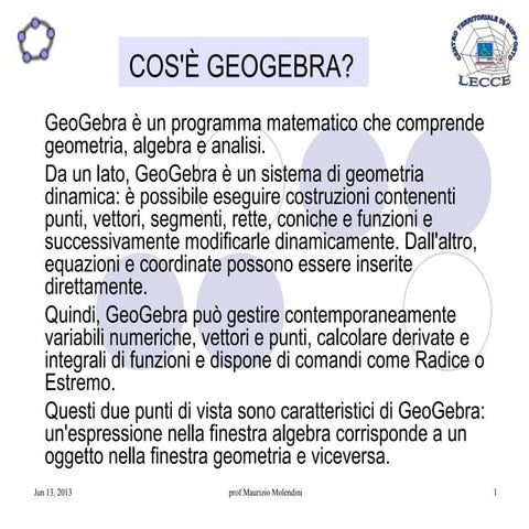 Cos'è geogebra