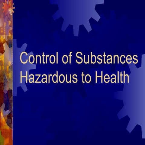 Control of Substances Hazardous to Health