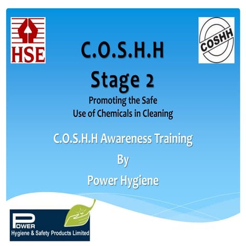 Coshh training stage 2 2014