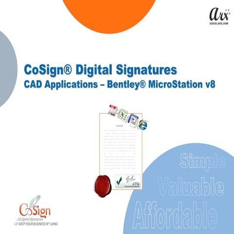 CoSign Digital Signatures For Microstation