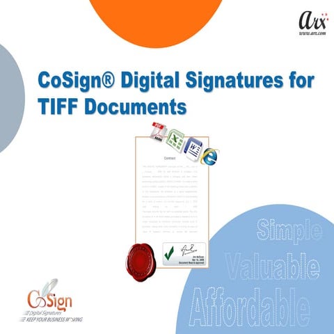 CoSign Digital Signatures for TIFF