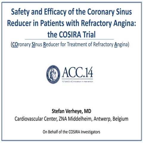 orbita cosmic trail, coronary sinus reduction device | PPTX