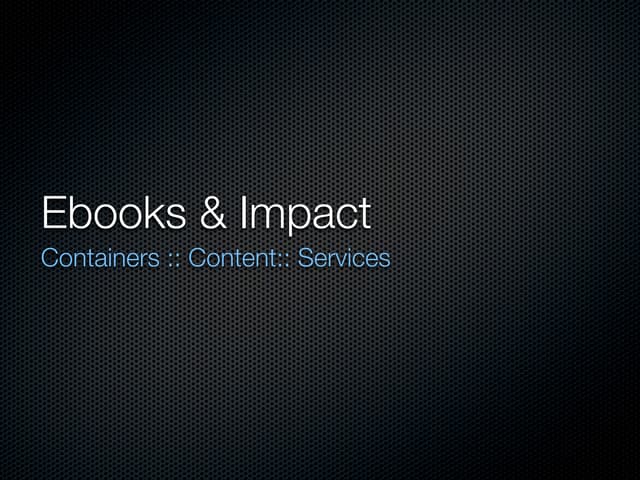 COSLINE eBook Workshop