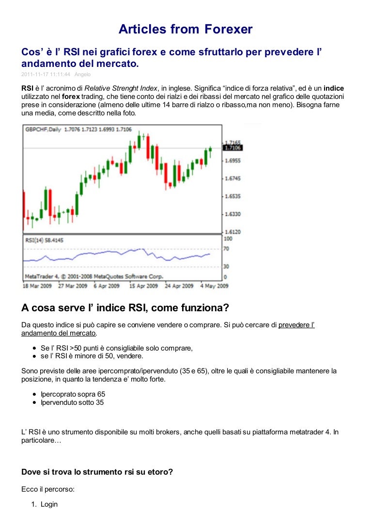 prevedere andamento forex