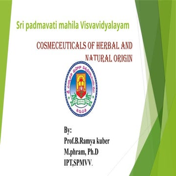 cosmeceuticals of herbal and natural origin.pptx