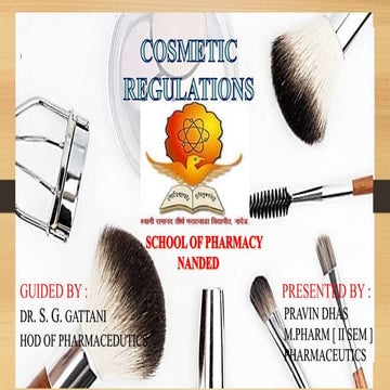 Cosmetic regulation