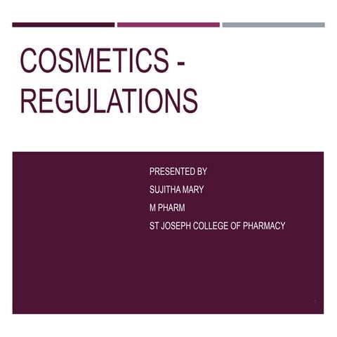 Cosmetics  regulations