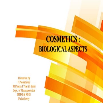 Cosmetics  -  biological  aspects