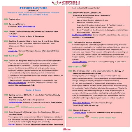 Cosmetics innovation forum 2014 agenda