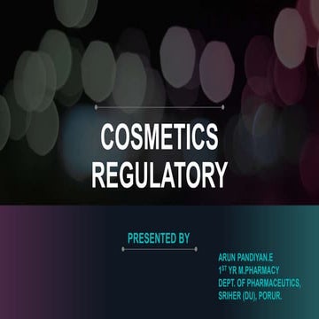 COSMETICS REGULATORY
