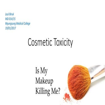 Cosmetics toxicity LB