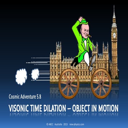 Cosmic Adventure 5.8 Time Dilation of Clocks in Motion in Visonics