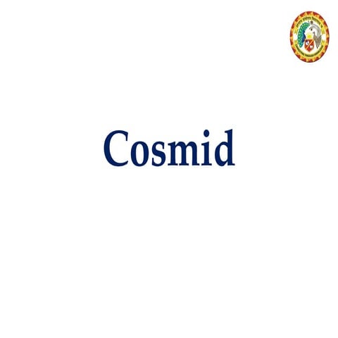 Cosmids vector | PPTX