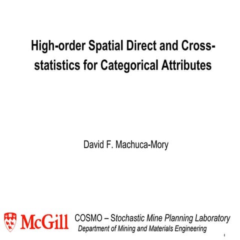 High-order spatial direct and cross-statistics for categorical attributes