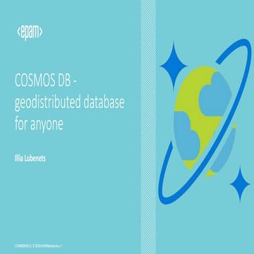 COSMOS DB - geodistributed database for anyone