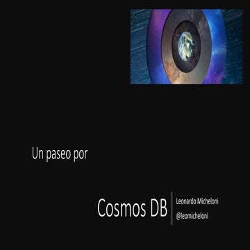 Un viaje por Cosmos DB
