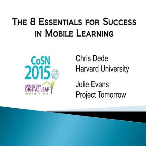 The 8 Essentials for Success in Mobile Learning