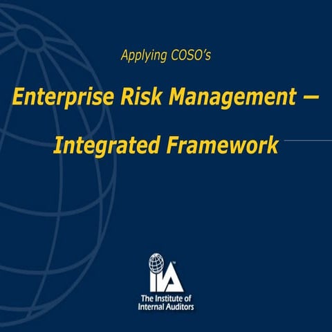 COSO Vs ERM - NMIMS INDORE