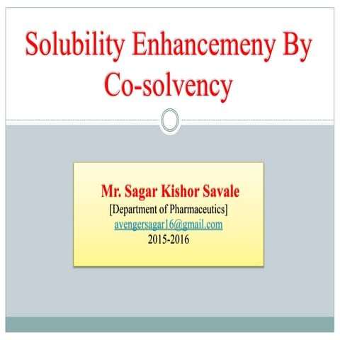 Co-solvency